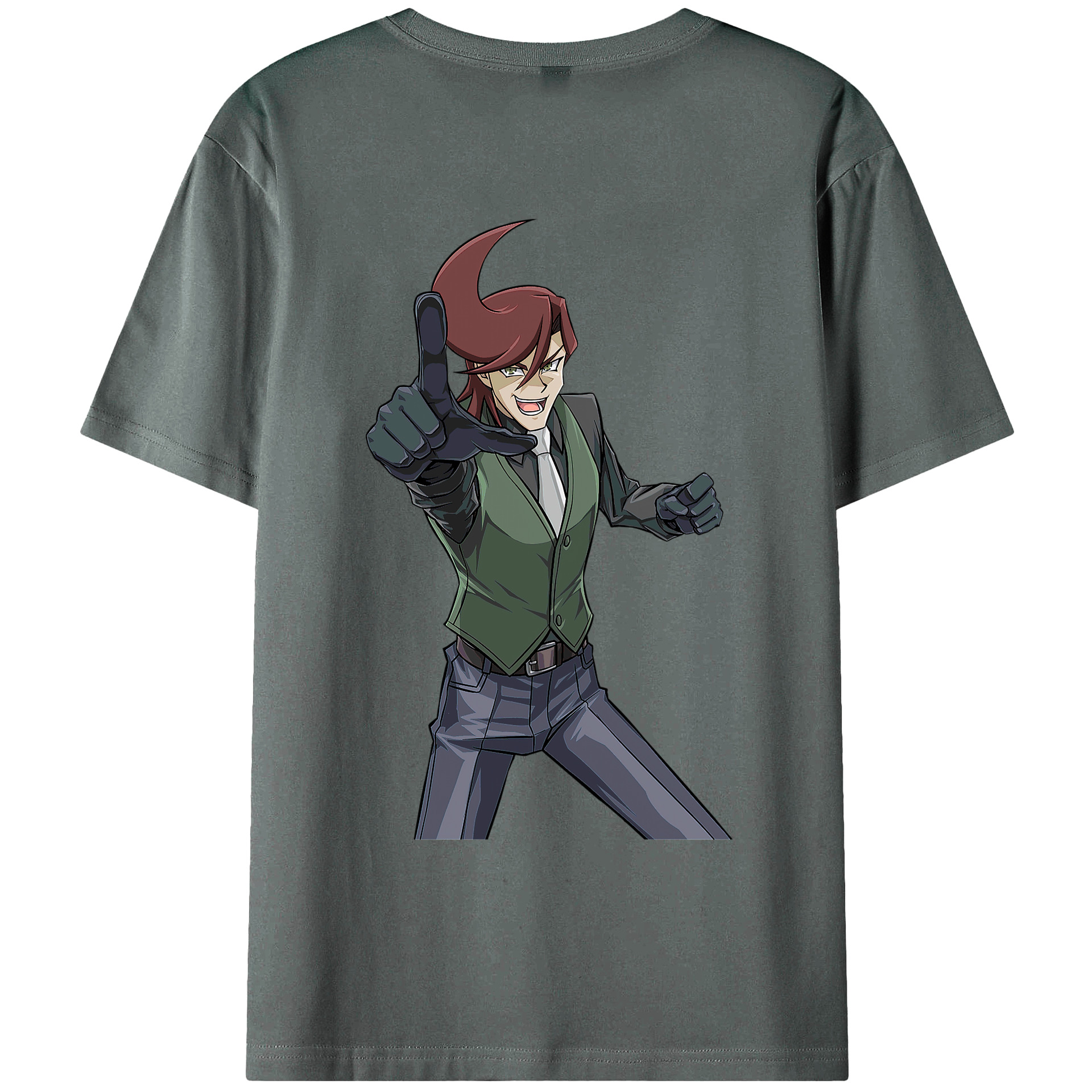 （画像用） 遊☆戯☆王 Yu-Gi-Oh! 綿100％ メンズ半袖Tシャツ（バックプリント） 通気性